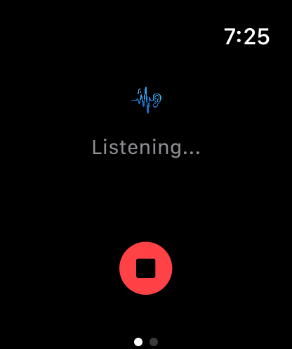 EarShot on Apple Watch listening